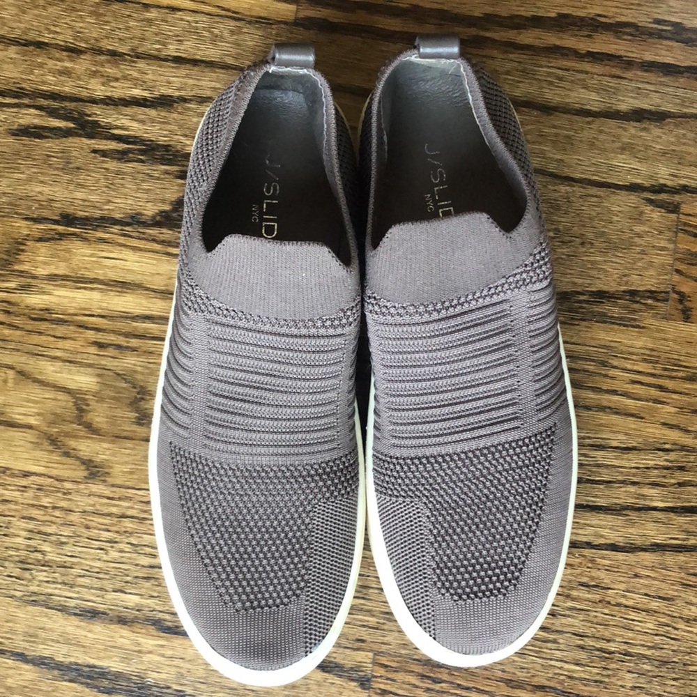 J/SLIDES Hilo Tan‎ Knit Platform Sneaker Size 7.5